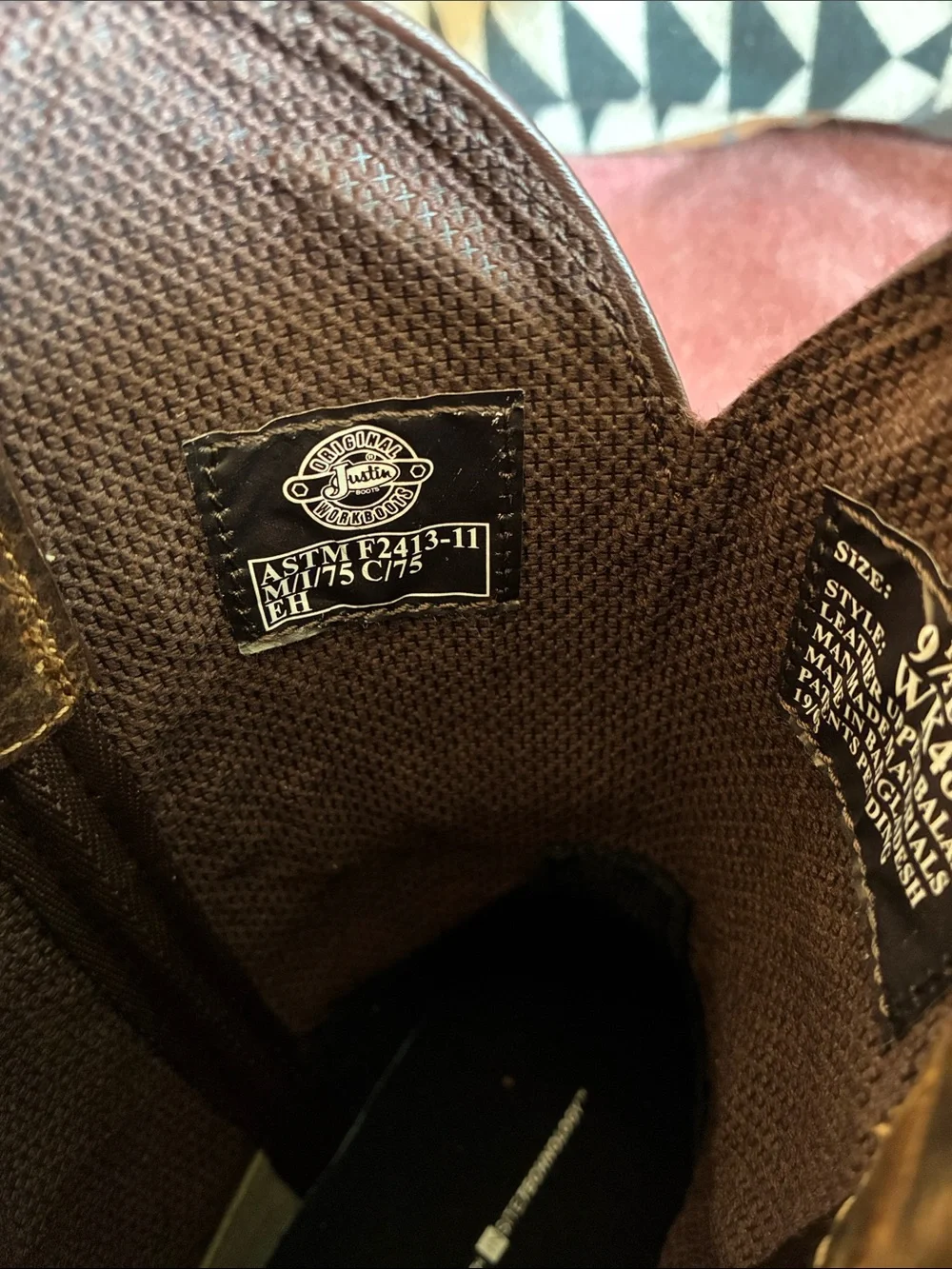 JUSTIN Original Workboots WK4812 Composite Toe Men's 9.5D
